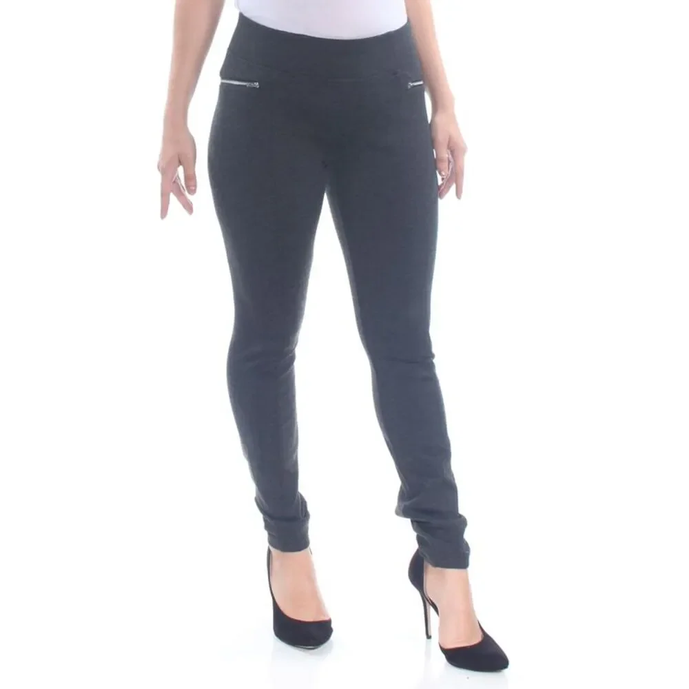 INC Womens Gray Moto Pants 16 Short